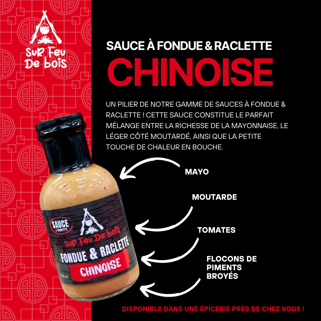 Sauce fondue & raclette Chinoise 250ml – Sur Feu De Bois